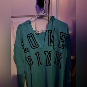 Victoria's Secret PINK turquoise long sleeve shirt